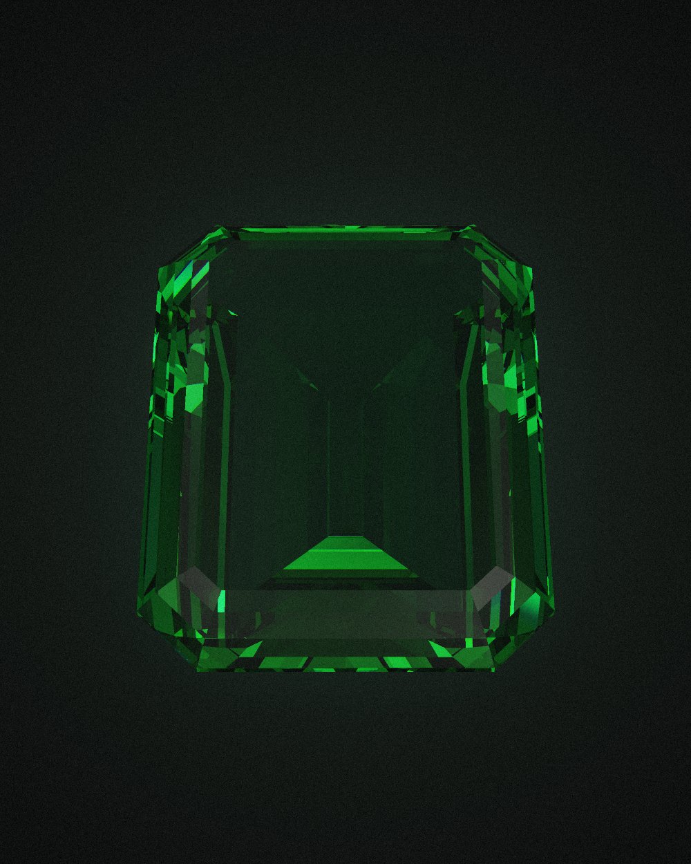 Emerald-cut emerald