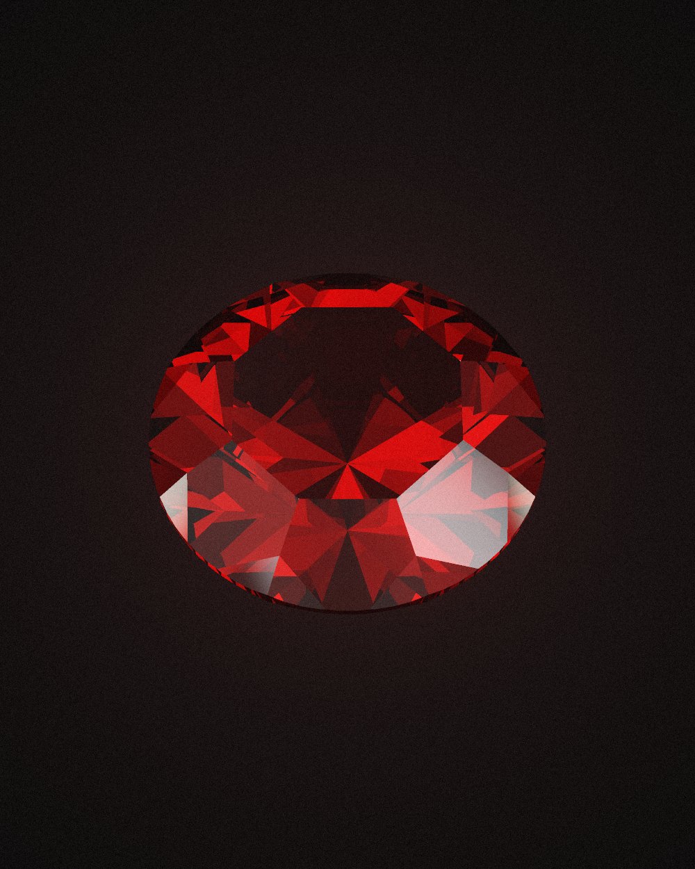 Round brilliant garnet